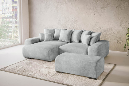 Glamour de Luxe II von Nova Via - Eckcouch links silver