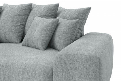 Glamour de Luxe II von Nova Via - Eckcouch links silver