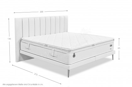 Palermo von DONE.® - Boxspringbett in White