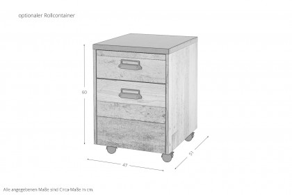 Sherwood von Kollektion Letz - Schreibtisch in Old Style hell Nachbildung
