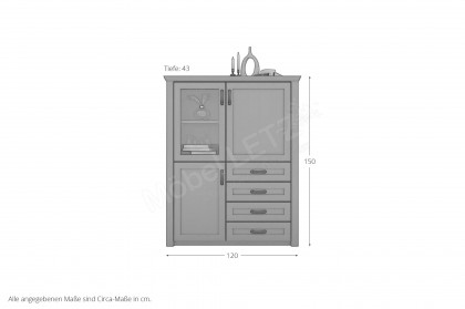 Move-living von Wehrsdorfer - Highboard in Lack graphit
