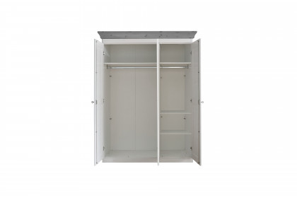 Eva von Jumek - Kleiderschrank im Landhausstil weiß-grau