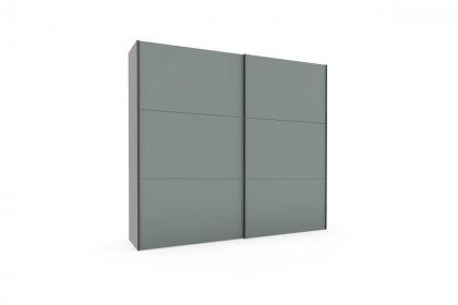 Slideline von JUTZLER - Schwebetürenschrank mit Dämpfern schwarz - salbei