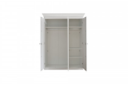Eva von Jumek - weißer Landhaus-Kleiderschrank mit Spiegel