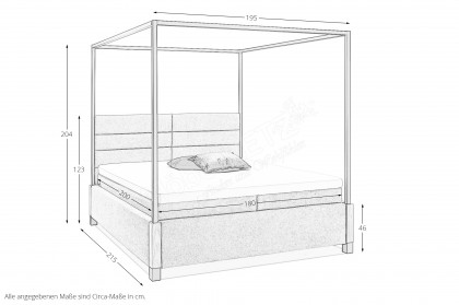 MR My Heaven von Musterring - Polster-Himmelbett KT1 grau