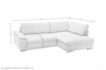 Casa Grande-LE24 von Exxpo - Eckcouch rechts snow