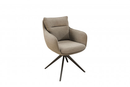 Belfast von Akante - Polsterstuhl beige/ mattschwarz