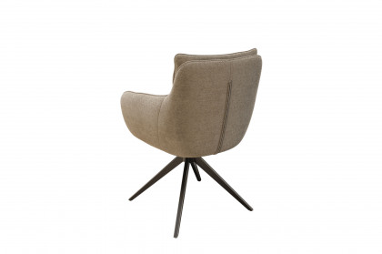 Belfast von Akante - Polsterstuhl beige/ mattschwarz