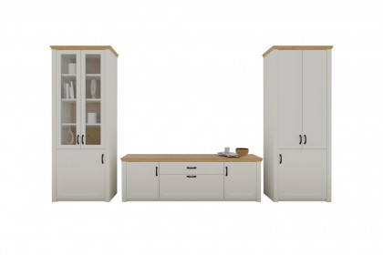 Move-living von Wehrsdorfer - Wohnwand in Lack weiß, dreiteilig