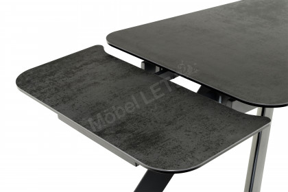 Texas von Akante - Esszimmertisch mit Keramikplatte in Titan