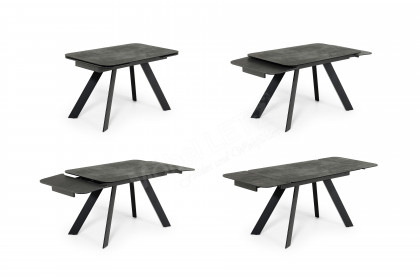 Texas von Akante - Esszimmertisch mit Keramikplatte in Titan