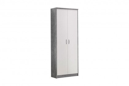 Optimus von BEGA Consult - Schrank 2-türig mit Fachböden Beton - weiß