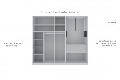San-Diego-sleeping von Musterring - Schrank 250 cm breit weiß-grau