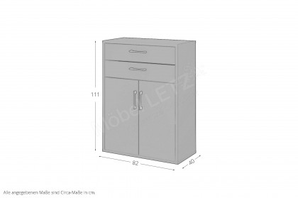 Big Profi Office von Mäusbacher - Büroschrank mit 2 Türen & 2 Schüben