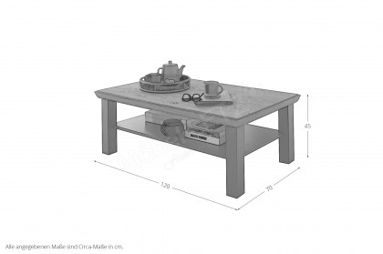 Move-living von Wehrsdorfer - Couchtisch Lack graphit und Asteiche