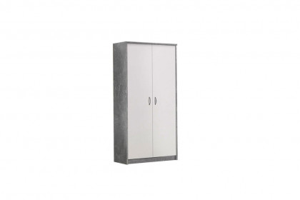 Optimus von BEGA Consult - Hochschrank 2- türig ca. 148 cm hoch Beton - weiß