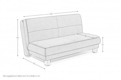 Gina von Sofa-Team - Schlafsofa 160 in Türkis