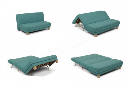 Gina von Sofa-Team - Schlafsofa 160 in Türkis