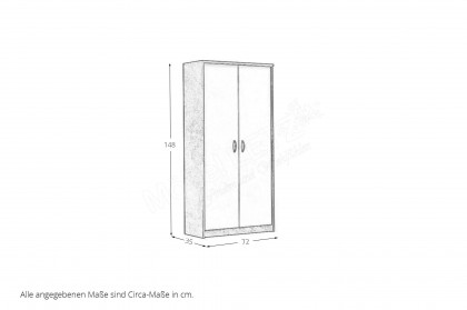 Optimus von BEGA Consult - Hochschrank 2- türig ca. 148 cm hoch Beton - weiß