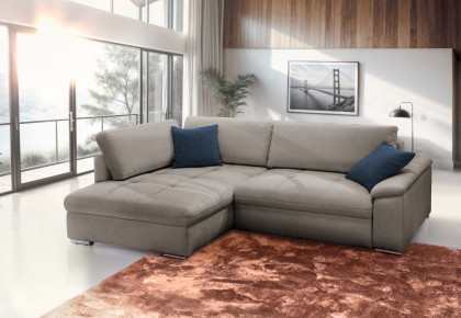 Casa Grande-LE24 von Exxpo - Eckcouch Variante links hellbraun