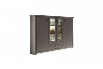 Move-living von Wehrsdorfer - Highboard viertürig, in Lack graphit