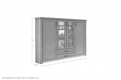 Move-living von Wehrsdorfer - Highboard viertürig, in Lack graphit