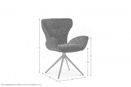 SP150 von Musterring - Stuhl in Onyx/ Schwarz