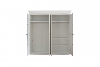 Eva von Jumek - Kleiderschrank aus Holz weiß 4-türig