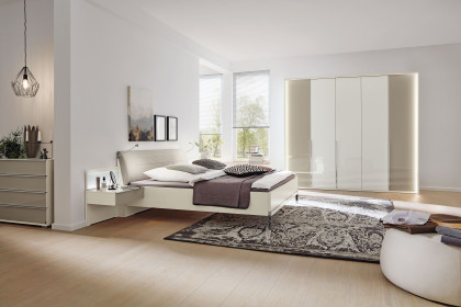 San-Diego-sleeping von Musterring - Schlafzimmer Glas weiß & kieselgrau