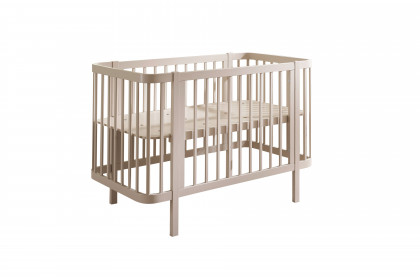 Peppini von BEGABINO - Babybett im Retro-Look Nadelholz kaschmir + Umbauseite