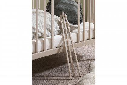 Peppini von BEGABINO - Babybett im Retro-Look Nadelholz kaschmir + Umbauseite