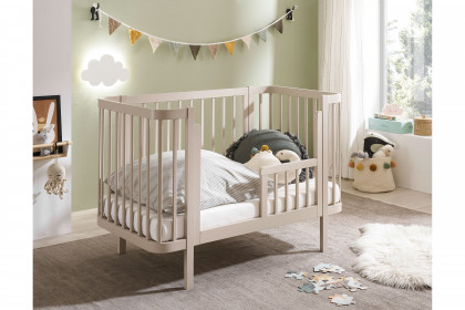 Peppini von BEGABINO - Babybett im Retro-Look Nadelholz kaschmir + Umbauseite