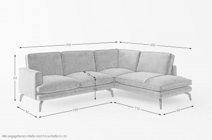 Bali von Primavera Furniture - Ecksofa Variante rechts hellbraun