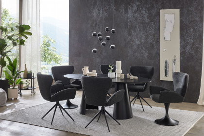 SP150 von Musterring - Esszimmertisch Eiche schwarz
