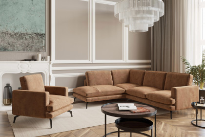 Bali von Primavera Furniture - Ecksofa Variante links hellbraun