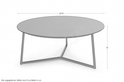 Connect-living von SCHÖNER WOHNEN - Couchtisch Eiche rustico/ Metall