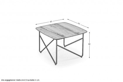 Solo-living von SCHÖNER WOHNEN - Couchtisch Eiche rustico/ Metall anthrazit