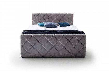 Chester-BX2200 von Sun Garden - Boxspringbett 160 lichtgrau