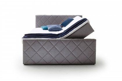 Chester-BX2200 von Sun Garden - Boxspringbett 160 lichtgrau