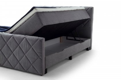 Chester-BX2200 von Sun Garden - Boxspringbett 160 lichtgrau