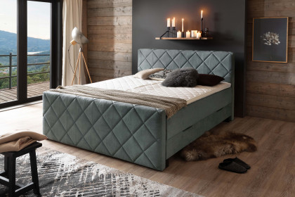 Chester-BX2200 von Sun Garden - Boxspringbett 160 lichtgrau