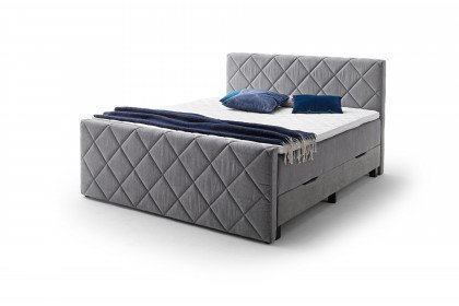 Chester-BX2200 von Sun Garden - Boxspringbett 160 lichtgrau