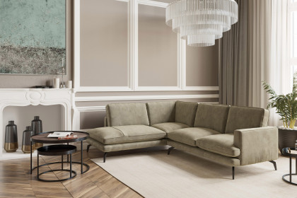 Bali von Primavera Furniture - Eckgarnitur Ausführung links hellgrau