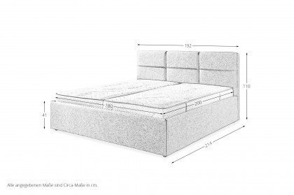 Durango-PB100 von Sun Garden - Polsterbett in Anthrazit