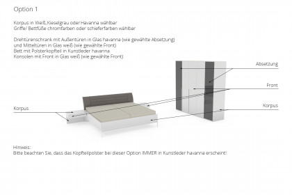 San-Diego-sleeping von Musterring - Schlafzimmer-Set Option 3 grau-braun