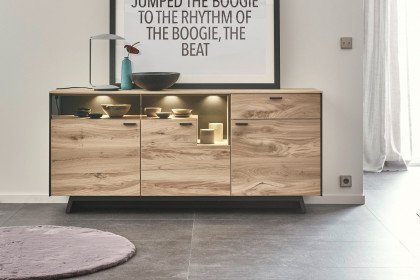Andra-living von SCHÖNER WOHNEN - Sideboard Eiche/ anthrazit