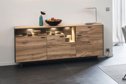 Andra-living von SCHÖNER WOHNEN - Sideboard Eiche/ anthrazit