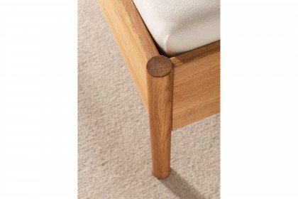 San-Diego-sleeping von Nature Living - Bett Wildeiche mit Stoffkopfteil Cord