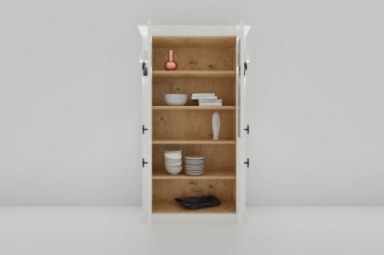 Village von SCHÖNER WOHNEN - Vitrine in Lack weiß mit Beleuchtung