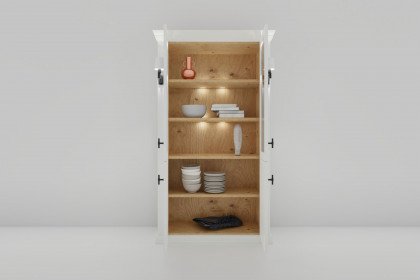 Village von SCHÖNER WOHNEN - Vitrine in Lack weiß mit Beleuchtung